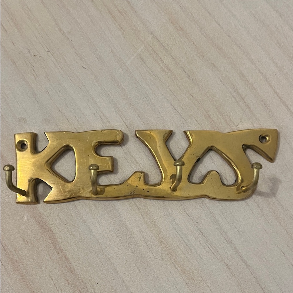 Gold Key Holder with Hooks